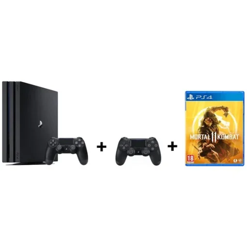 Sony PS4 Pro Gaming Console 1TB Black + Extra Controller + Mortal Kombat II Game