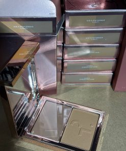 Assorted brands of mixed makeup products.