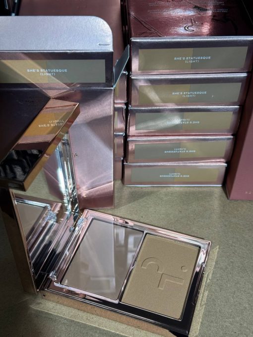 Assorted brands of mixed makeup products.